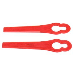 Tool Parts 100Pcs Red Plastic Blades For Grass Trimmer Strimmer LawnmowerExcellent cutting results with clean cutting-edge and no edge organization.