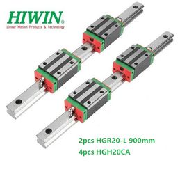 2pcs Original New HIWIN HGR20 - 900mm linear guide/rail + 4pcs HGH20CA linear narrow blocks for cnc router parts