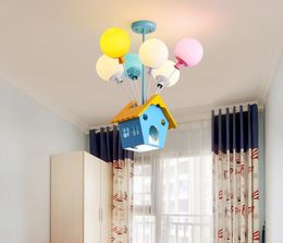 Modern led chandeliers dining room bedroom fixtures Overhead restaurant living room Childrens room simple chandelier lamp Macaron coloured