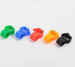 Newest Colorful Silicone Fixed Buckle Holder Ring Portable Innovative Design Adjustable For Hookah Shisha Smoking Handle Mouthpiece Mouth
