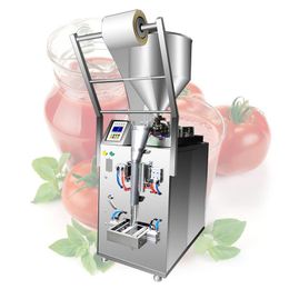 500W Quantitative packaging machine for peanut butter tomato sauce Chilli sauce olive three-side seal back-seal filling packing machine