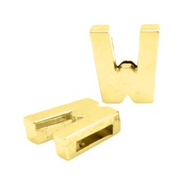 plain wristbands NZ - 8MM Gold Plain Slide Letters U-Z Can Choose Each Letters (20 pcs lot) Fit DIY Wristband & Bracelet LSSL37