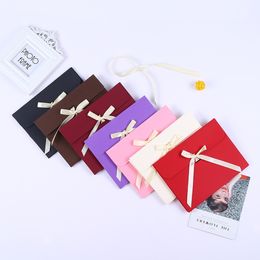 24x18x1CM Red Black envelope gift box paper pocket bag Kerchief Handkerchief Silk scarf packing boxes 300pcs/llot