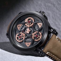 Ruimas Military Quartz Watchs Männer Luxus Leder wasserdichte Armbanduhr Sport Watch Man Uhr Top Marke Relogios Maskulino 550