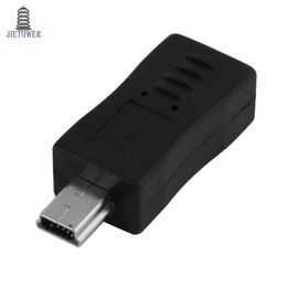 500pcs/lot Black Micro USB Female to Mini USB Male Adapter Connector Converter Adaptor Brand Newest Free Shipping
