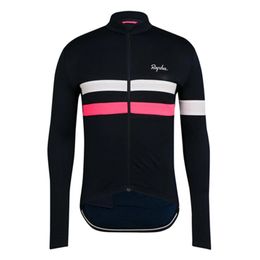 Mens Rapha Pro Team Cycling Long Sleeve Jersey MTB bike Tops Outdoor Sportswear Breathable Quick dry Road Bicycle Shirt Racing clothing Y21041617