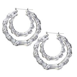 Wholesale-Fashion earring Jewellery Multiple Shapes Ethnic Large Vintage Bamboo Hoop Earrings for Women model no. NE940-1