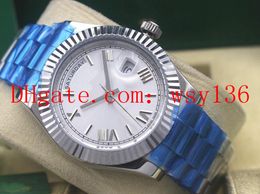 2 Color Luxury Men's Watches President 40mm Day-Date 228239 18K White Gold Olive Green Roman Dial Mens Automatic Movement Wrist Watches