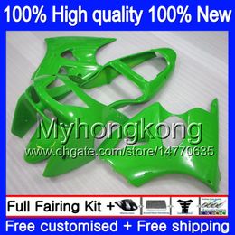 Body For KAWASAKI ZX-6R 6 R ZX-636 ZX600 ZX600CC 1998 1999 336MY.30 Light green 600CC ZX636 ZX6R 98 99 ZX 636 ZX 6R 98 99 Full Fairing