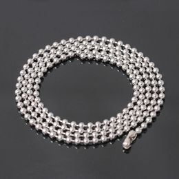 Stainless Steel Finished Chains Necklace Ball Chain with Findings Bundle Silver Jewellery Bead Necklaces Men Accessories