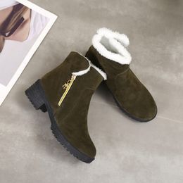 Women's Winter Boots New Fashion Versatile High Quality Ankle Boots With Fleece Warm Snow Cotton Shoes Factory Direct Sale