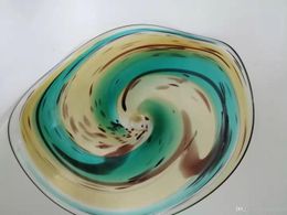 Hand blown wall plate decorative art glass Recessed Restaurant Wall Decoration Lighting Art Deco Blown Glass Office Walls