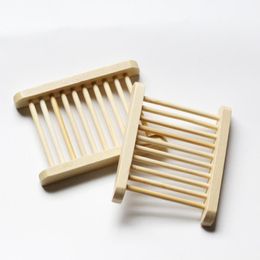 Natural Bamboo Wooden Soap Dish Wooden Soap Tray Holder Storage Soap Rack Plate Box Container for Bath Shower Bathroom LX8635