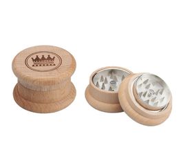 pipes Crown Design Characteristics of 54mm Two-Layer Wood Smoke Grinder