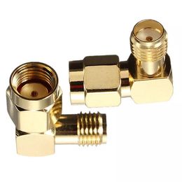 DANIU RP-SMA Male To SMA Female Jack Right Angle Crimp RF Adapter Connector