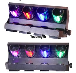 2 adet Guangzhou Üretilen Eğlence Merkezleri 4 Gözler X 10 W DMX512 RGBW 4 in 1 LED Quad Varil Aynalar Fermuar Rulo Işın Tarayıcı Işık