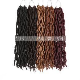 Crochet Goddess Faux Locs Hair Curly Crochet Braids 18inch 18strands/pack Synthetic Hairs Extension Gypsy