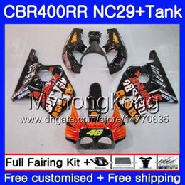 Kit For HONDA Repsol red NC29 CBR400 RR CBR400RR 94 95 96 97 98 268HM.15 CBR 400 RR NC23 CBR 400RR 1994 1995 1996 1997 1998 1999 Fairings