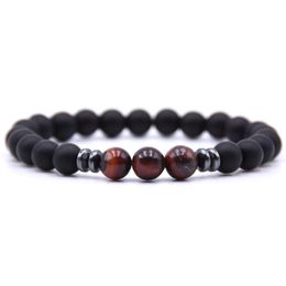 Men and Women Gift High Quality Natural stone Colourful 8MM Bead Strands Bracelet for Sale