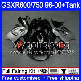Body +Tank For SUZUKI SRAD GSXR 750 600 GSXR600 Silvery black new 96 97 98 99 00 291HM.18 GSXR-600 GSXR750 1996 1997 1998 1999 2000 Fairings