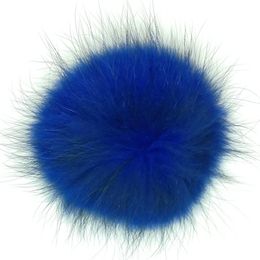 Pale Khaki Dyed Large Raccoon Fur Balls Accessories for Beanie Hats customized colors available with metal snap button