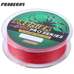 PROBEROS 100M Mixed Color PE Monofilament Fishing Line Strong 4 Strands Braided Wire