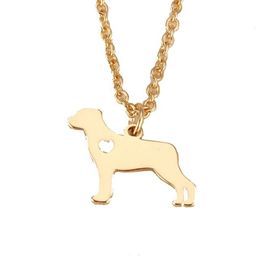 Charm Heart Jewellery silver /gold pet Dog Pendant Animal Pendant Stainless Steel Dog Lover Gift for Dog lovers
