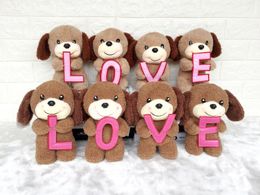 2018 Creative cute LOVE puppy LOVE dog dolls stuffed animals toys valentine's day gift plush toys wholesale