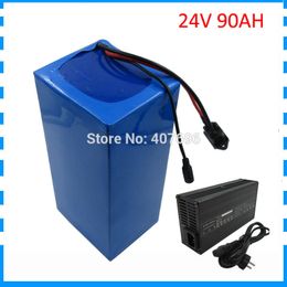 1000W 24V 90AH Electric Bike battery 24Volt 7S Lithium battery 3.7V 5000mAH 26650 Cell 50A BMS with 5A Charger