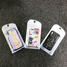 Universal Hot Selling Zipper Pudding Bags For Phone Cover Waterproof Cell Phone Case Plastic Bags For iPhone Samsung Mobile Phone Shell