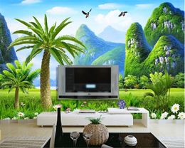 Wallpaper Mural Fresh Guilin Landscape 3D TV Background Wall HD Digital Printing Moisture Wall paper