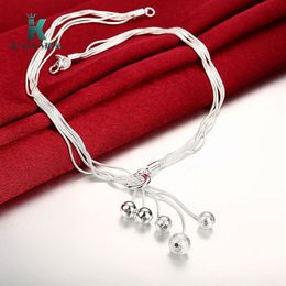 Fine Jewellery Charm 925 Silver Bead Necklace Classic High Quality Fashion light sand chain Priced At Direct Wholesale Gift Party