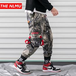 Mens Hip Hop Camouflage Patchwork Cargo Joggers Pants Men 2019 Casual Vintage Harem Pant Trousers Ankle-Length Streetwear WG09