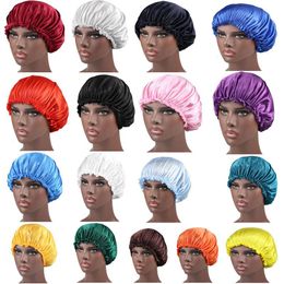 Designer Durags Muslim Women Silk Satin Breathable Bandana Night Sleeping Turban Hat Headwrap Bonnet Chemo Cap Durag Hair Accessories
