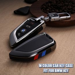 M Caixa de chave de carro colorido Caixa FOB Tampa de casca ajuste para BMW 5 Série 528LI 530LI X1 X5 X6