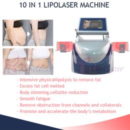 10 laser pads lipolaser fat removal body slimming lazer machine for cellulite remove