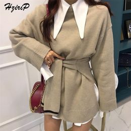 HziriP Autumn Winter High-Quality Women Sweetest Knitted Fashion Comfortable Sweater New Long Sleeve Pullover Solid Female Tops