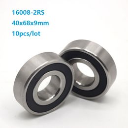 10pcs/lot Free shipping 16008RS 16008-2RS 16008 RS 2RS 40x68x9mm Deep Groove Ball bearing 40*68*9mm