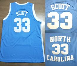 custom SZIE XXS-6XL Basketball Jersey North Carolina Tar Heels College 33 Charlie Scott Retro Men's Top Quality