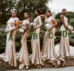 South African Black Girls Bridesmaid Dress 2019 Summer Country Garden Formal Wedding Party Guest Maid of Honor Gown Plus Size Custom Made