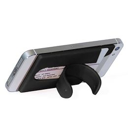 Silicone Wallet Mobile Smart Adhesive Sleeve Card Holder for Phone with Stand