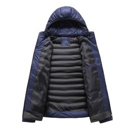 Wholesale-New Men's Parka Warm Winter Jacket Men Fashion Jacket Thick Coat Male Short Hooded Parka Male Clothing Asia Size L-3XL