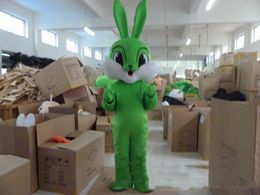 2018 Hot sale new Green Rabbit Fancy Dress Cartoon Adult Animal Mascot Costume free shipping