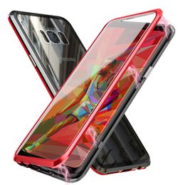 Luxury Upgrade Double Side Tempered cases For Samsung S10e Note 10 Plus Metal Magnetic Shell cover fit iphone 12 mini pro max 11 x xs xr