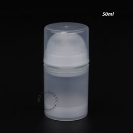 40pcs/lot 50ml Transparent Plastic Airless Lotion Pump Bottle Airless Cosmetic Bottle Empty Vacuum Pressure Emulsion Containers