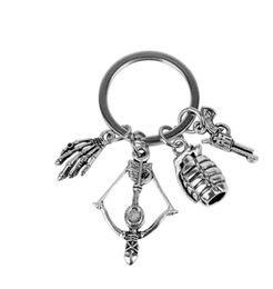 New The Walking Dead Mediaeval bow and arrow Grenade Pistol Alloy Keychain Car Pendant, Knife Jewellery Diy Handmade 395