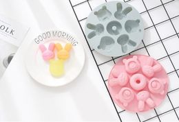 4 Colour cartoon silicone cake baking Mould chocolate ice cube Mould