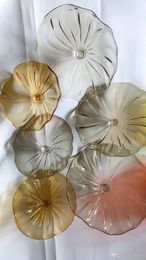 Hand brown glass Wall Light Bulk Decorative Clear Glass Plates for Wall Decorative Hand Blown Glass Wall Sconce Chandelier