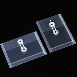 File Folder A6 Plastic Transparent Document Bag Rope Buckle Classified Paper Home Office Storage Bag ZC1699