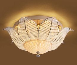 Nordic Style Round Sun Flower Shape Ceiling Lights Crystal K9 Stainess Steel LED Ceiling Lamp Luxury For Dining Room Foyer Kitchen MYY